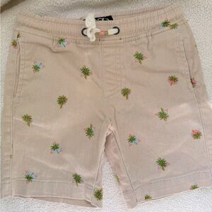 DCBD 5(M) Kids Khaki Shorts with Palm tree design Side slant pockets